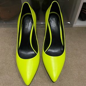Michael Kors Heels Highlighter Yellow Neon